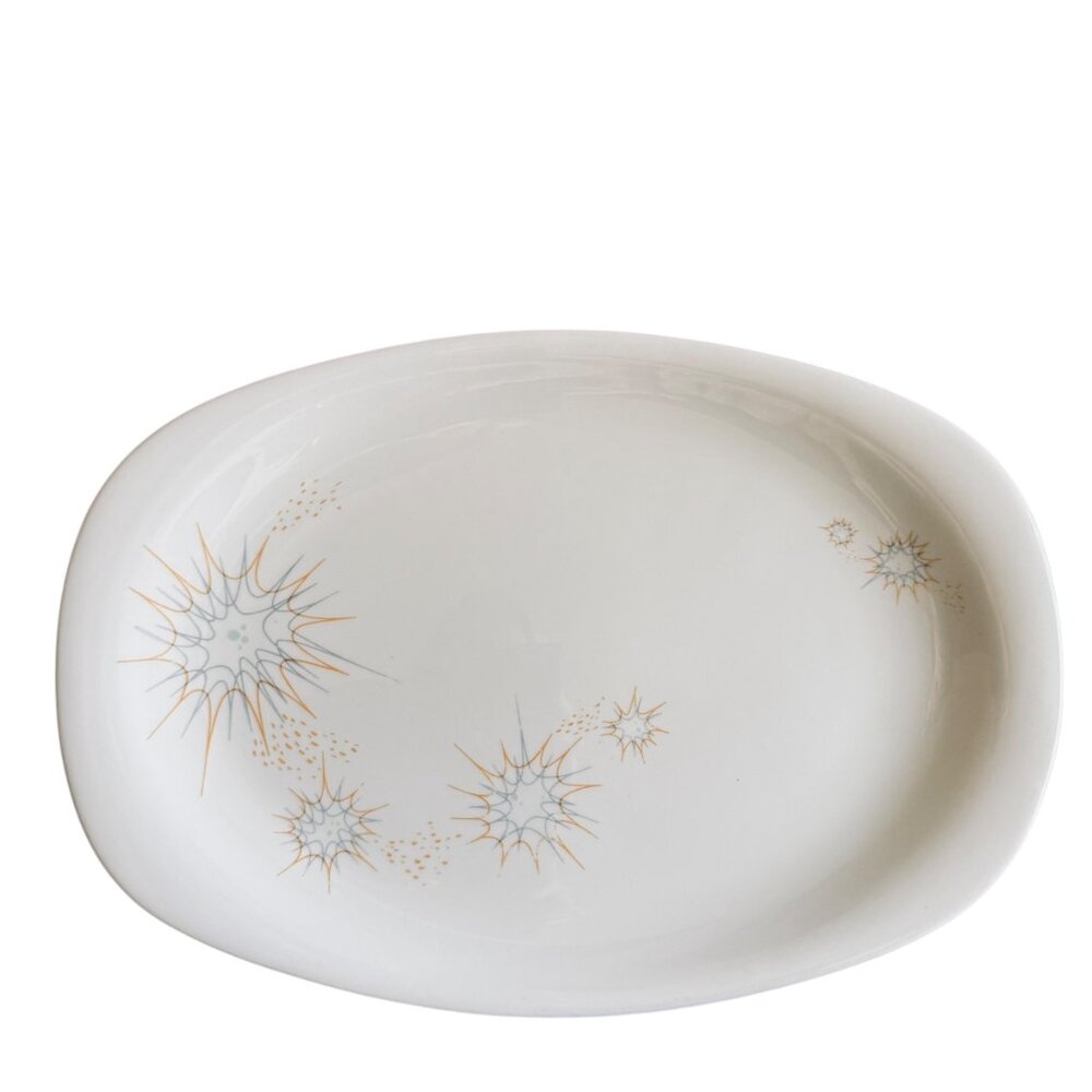 Vintage MCM Stellar By Iroquois Ben Seibel Atomic Starburst  Serving Platter
